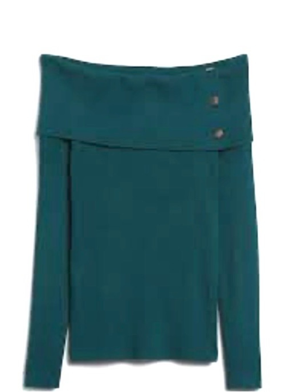 Banana Republic Off the Shoulder Sweater Teal green Women’s XXL NWT Cozy Ribbed